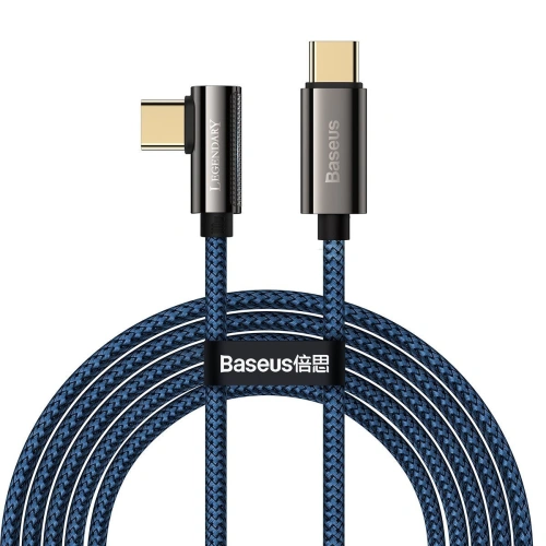 Kup Kabel USB-C do USB-C kątowy Baseus Legend Series, PD, 100W, 2m (niebieski) - BSU2879BLU - {ean13} - Sklep Home Screen