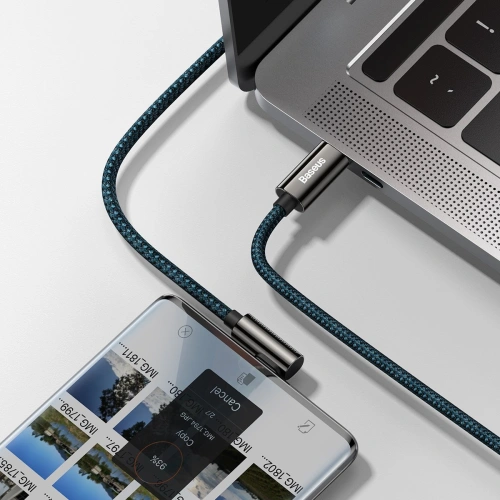 Kup Kabel USB-C do USB-C kątowy Baseus Legend Series, PD, 100W, 2m (niebieski) - BSU2879BLU - {ean13} - Sklep Home Screen