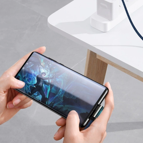 Kup USB-C zu USB-C Winkelkabel Baseus Legend Series, PD, 100W, 2m (blau) - BSU2879BLU - {ean13} - Sklep Home Screen