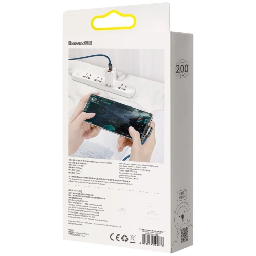 Kup Kabel USB-C do USB-C kątowy Baseus Legend Series, PD, 100W, 2m (niebieski) - BSU2879BLU - {ean13} - Sklep Home Screen