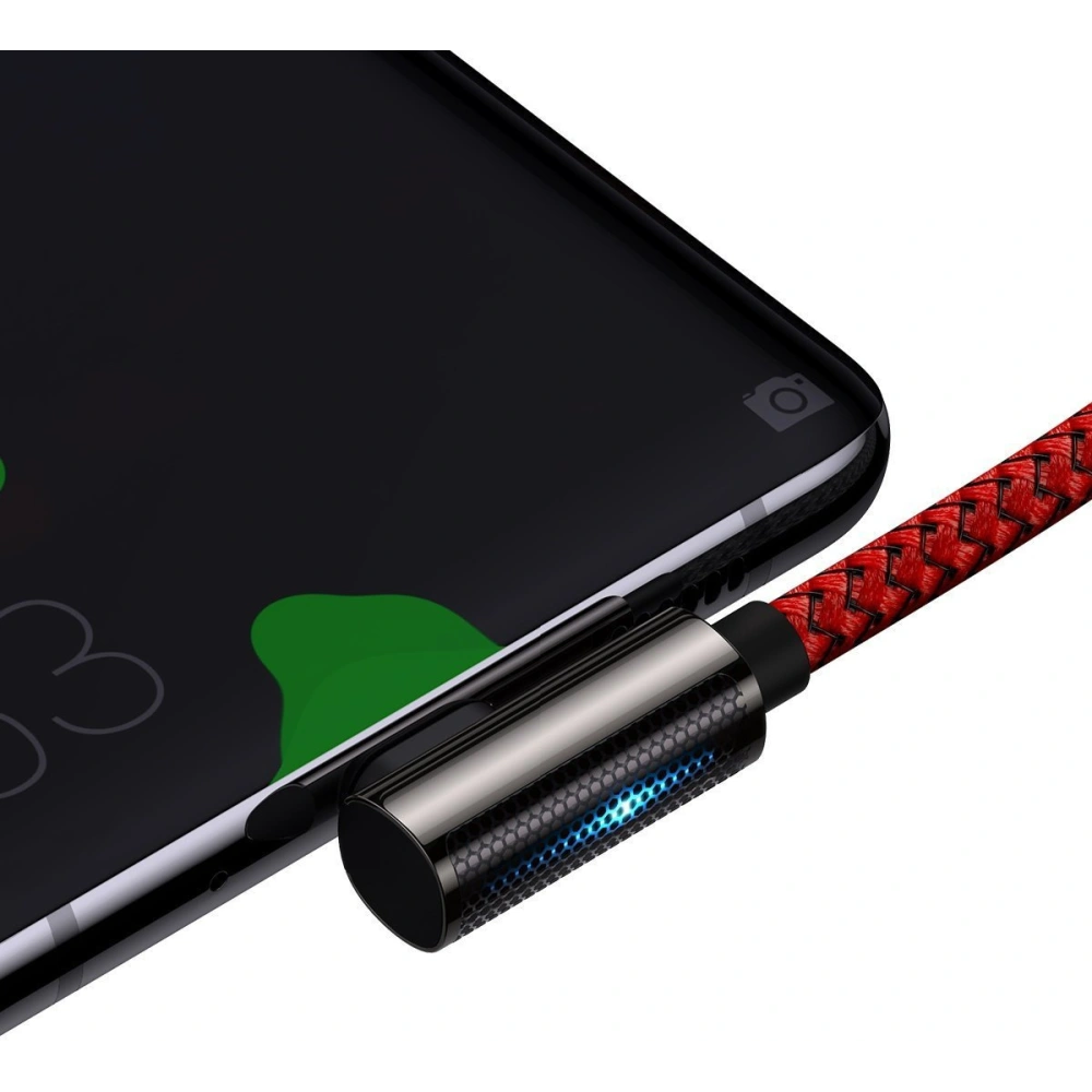 Kabel USB-C do USB-C kątowy Baseus Legend Series, PD, 100W, 1m (czerwony)