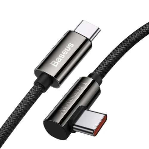 Kup Kabel USB-C do USB-C kątový Baseus Legend Series, PD, 100W, 1m (černý) - BSU2882BLK - {ean13} - Sklep Home Screen