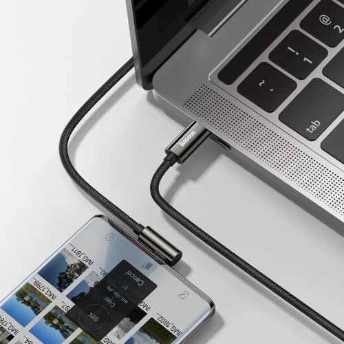 Kup Kabel USB-C do USB-C kątový Baseus Legend Series, PD, 100W, 1m (černý) - BSU2882BLK - {ean13} - Sklep Home Screen