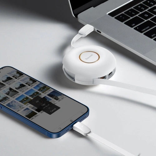 Kup Kabel USB magnetický Baseus Zinc 3w1 USB-C / Lightning / Micro 20W, 1m (bílý) - BSU2883WHT - {ean13} - Sklep Home Screen