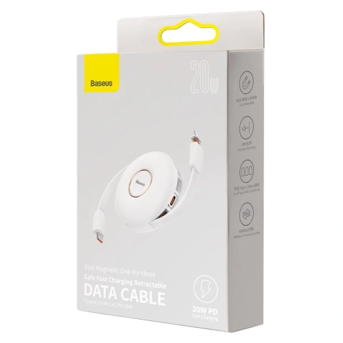 Kup Magnetisches USB-Kabel Baseus Zinc 3in1 USB-C / Lightning / Micro 20W, 1m (weiß) - BSU2883WHT - {ean13} - Sklep Home Screen