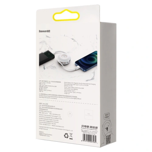 Kup Magnetisches USB-Kabel Baseus Zinc 3in1 USB-C / Lightning / Micro 20W, 1m (weiß) - BSU2883WHT - {ean13} - Sklep Home Screen