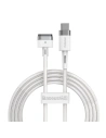 Cablu magnetic Baseus Zinc Magnetic, USB-C la MagSafe, 60W, 2m (alb)