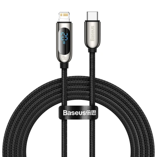 Buy USB-C cable for Lightning Baseus Display, PD, 20W, 2m (black) - BSU2887BLK - {ean13} - Home Screen Store Europe