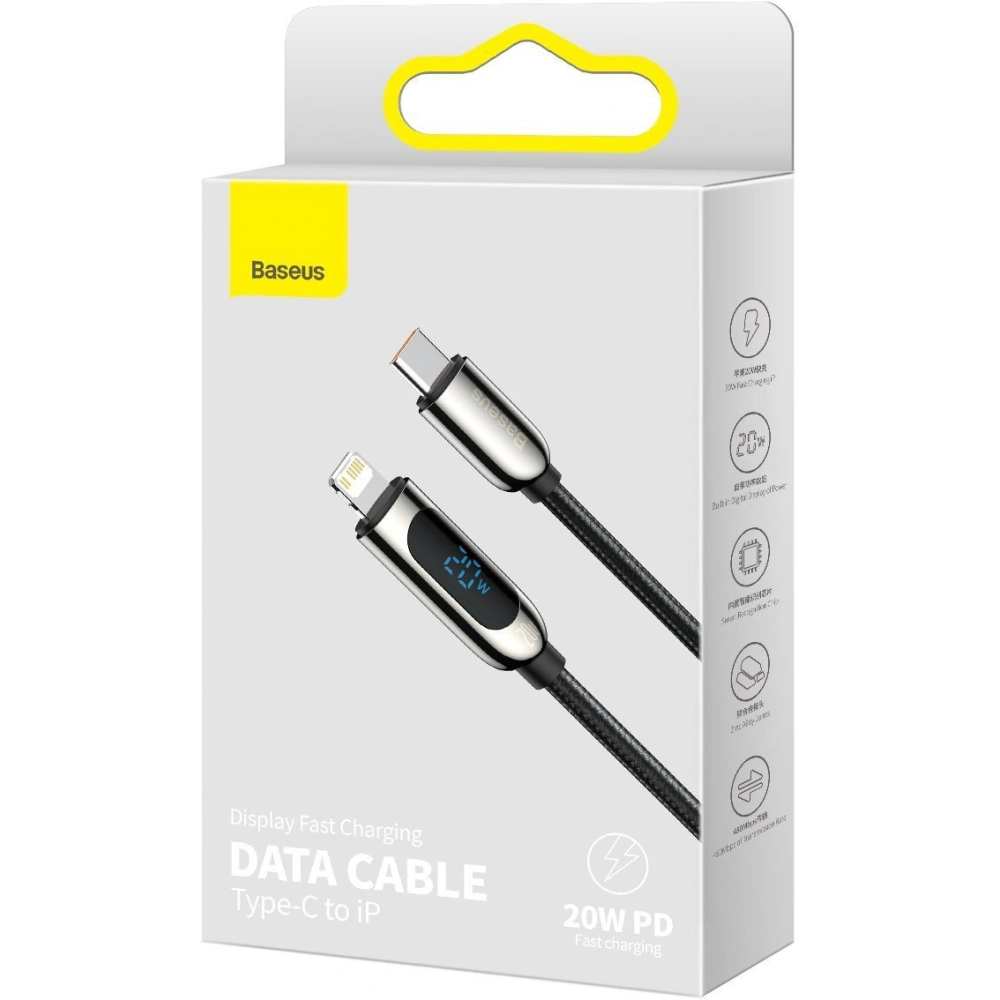 Kabel USB-C do Lightning Baseus Display, PD, 20W, 2m (czarny)