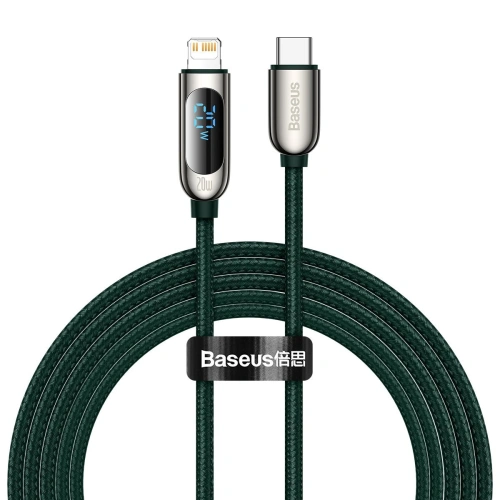 Kup Cablu USB-C la Lightning Baseus Display, PD, 20W, 2m (verde) - BSU2889GRN - {ean13} - Sklep Home Screen