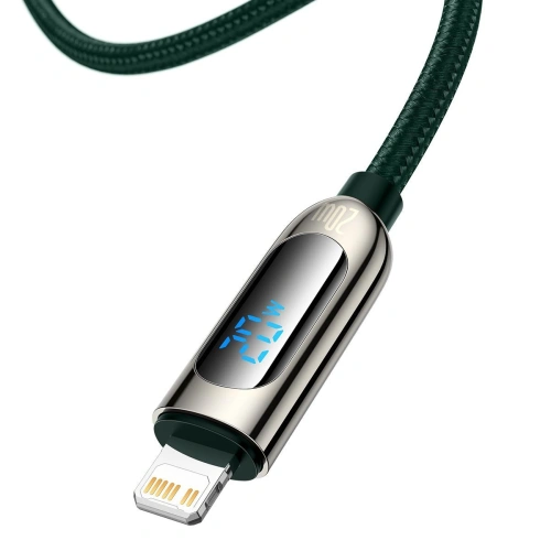 Kup Cablu USB-C la Lightning Baseus Display, PD, 20W, 2m (verde) - BSU2889GRN - {ean13} - Sklep Home Screen
