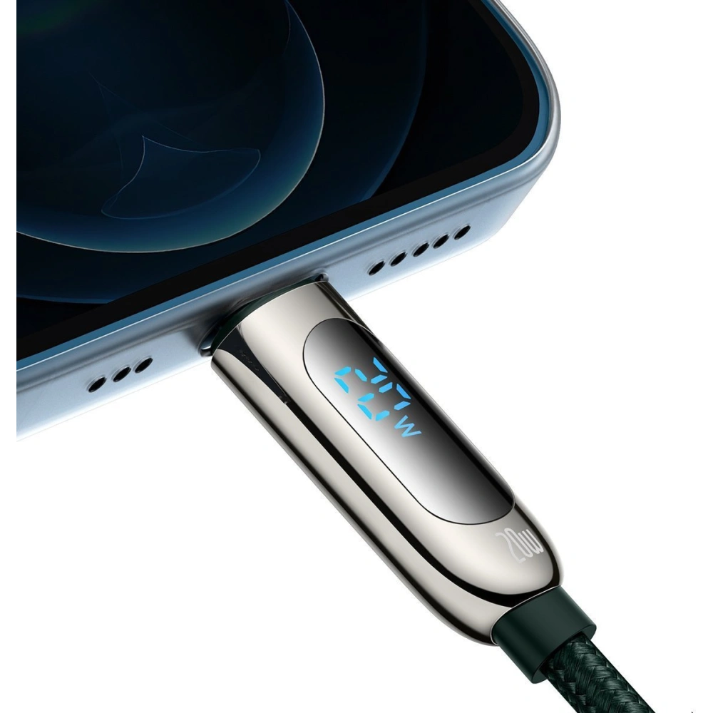 Kabel USB-C do Lightning Baseus Display, PD, 20W, 2m (zielony)