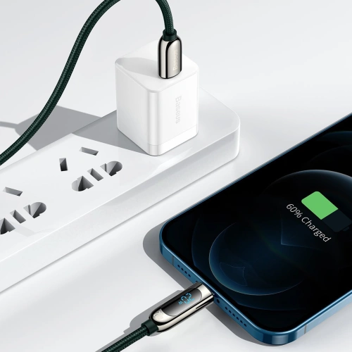 Kup Cablu USB-C la Lightning Baseus Display, PD, 20W, 2m (verde) - BSU2889GRN - {ean13} - Sklep Home Screen