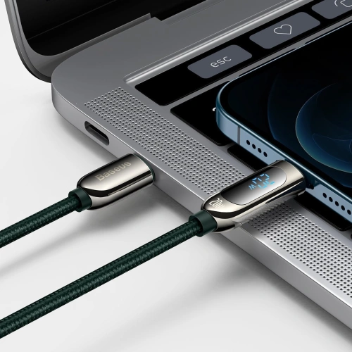 Kup USB-C to Lightning kábel Baseus Display, PD, 20W, 2m (zöld) - BSU2889GRN - {ean13} - Sklep Home Screen
