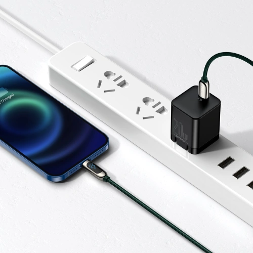 Kup Cablu USB-C la Lightning Baseus Display, PD, 20W, 2m (verde) - BSU2889GRN - {ean13} - Sklep Home Screen