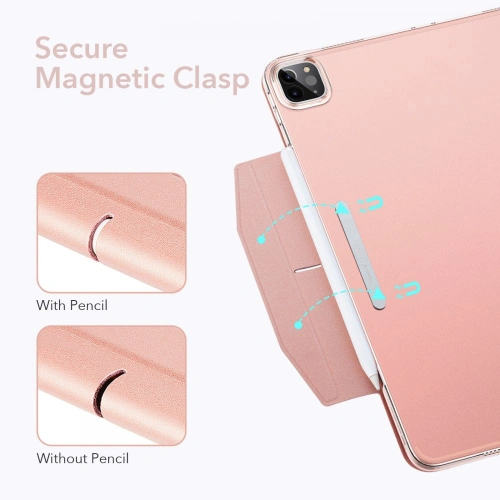 Kup Etui ESR Ascend Trifold Apple iPad Pro 11 2021 (a 3-a generație) Rose Gold + Sticlă - ESR361RS - {ean13} - Sklep Home Screen