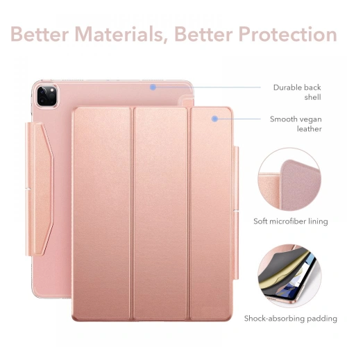 Kup Case ESR Ascend Trifold Apple iPad Pro 11 2021 (3. Generation) Roségold + Glas - ESR361RS - {ean13} - Sklep Home Screen