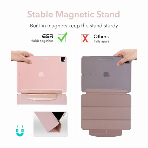 Kup Case ESR Ascend Trifold Apple iPad Pro 11 2021 (3. Generation) Roségold + Glas - ESR361RS - {ean13} - Sklep Home Screen