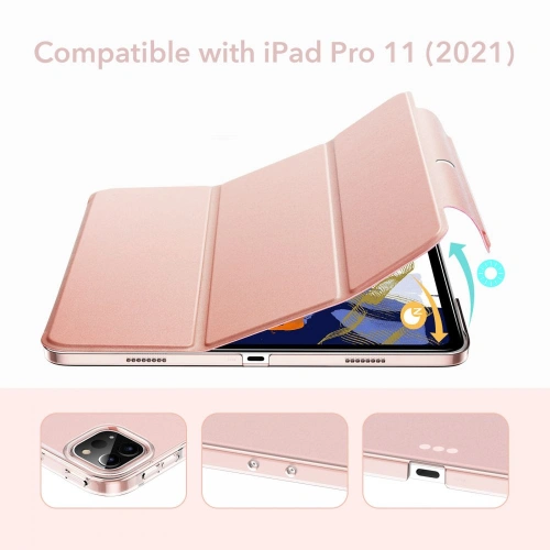 Kup Etui ESR Ascend Trifold Apple iPad Pro 11 2021 (a 3-a generație) Rose Gold + Sticlă - ESR361RS - {ean13} - Sklep Home Screen