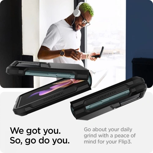 Kup Etui Spigen Tough Armor Samsung Galaxy Z Flip 3 Black - SPN1681BLK - {ean13} - Sklep Home Screen