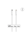 Kabel PURO Plain USB-C auf Lightning MFi 2m (weiß)