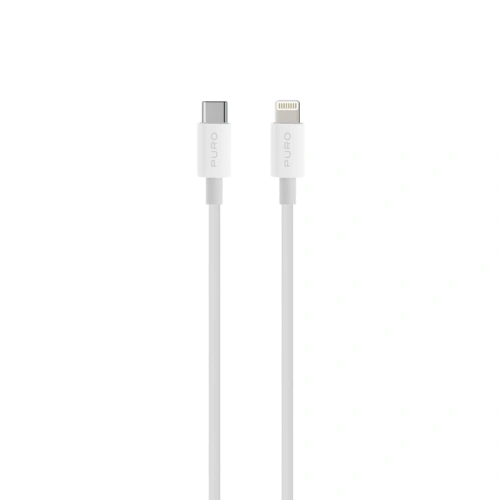 Kup Cablul PURO Plain USB-C la Lightning MFi 2m (alb) - PUR445WHT - {ean13} - Sklep Home Screen