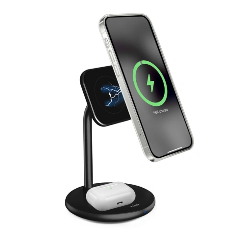 Kup Suport cu încărcător wireless PURO Fast Charger 2in1 Mag Charging Stand - PUR447 - {ean13} - Sklep Home Screen