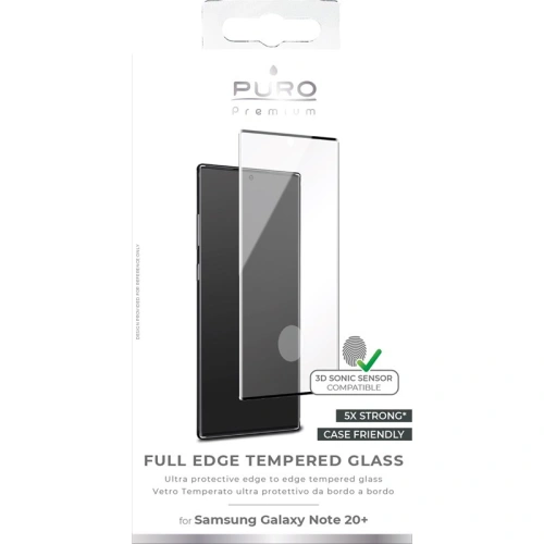Kup Sticlă securizată PURO Premium Full Edge Tempered Glass Case Friendly Samsung Galaxy Note 20 Ultra (negru) - PUR449BLK - {ean13} - Sklep Home Screen