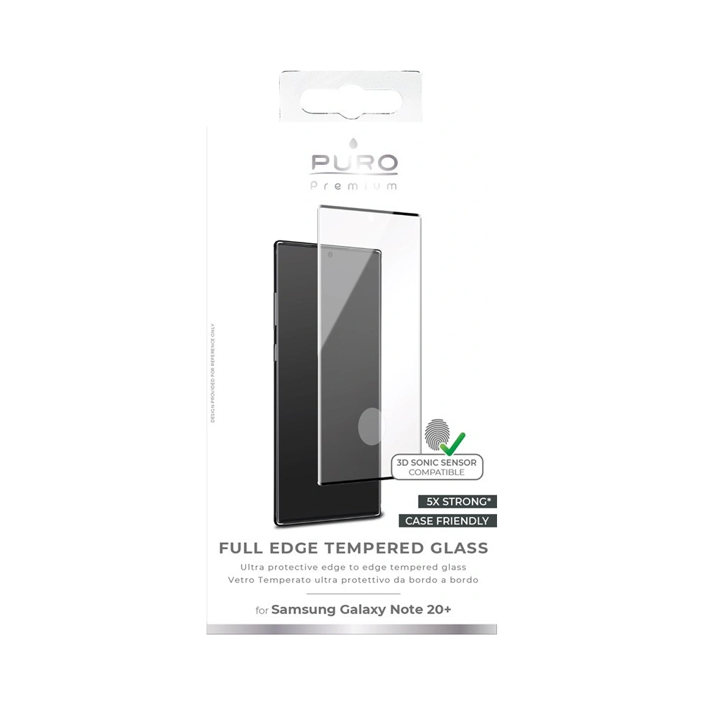 Szkło hartowane PURO Premium Full Edge Tempered Glass Case Friendly Samsung Galaxy Note 20 Ultra (czarne)