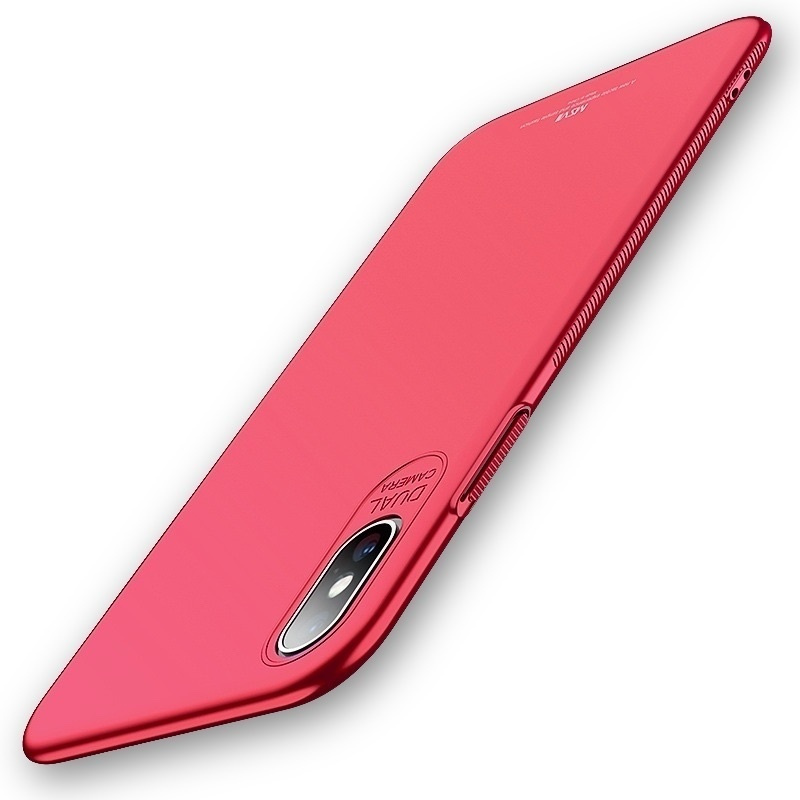 Etui MSVII iPhone XS/X 5.8 red + Szkło