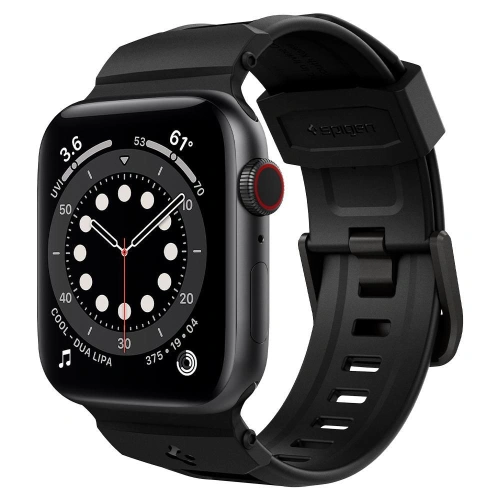 Kup Pasek Spigen Rugged Band Apple Watch Series 4/5/6/7/SE/8/Ultra 44/45/49mm Matt Fekete - SPN1694BLK - {ean13} - Sklep Home Screen
