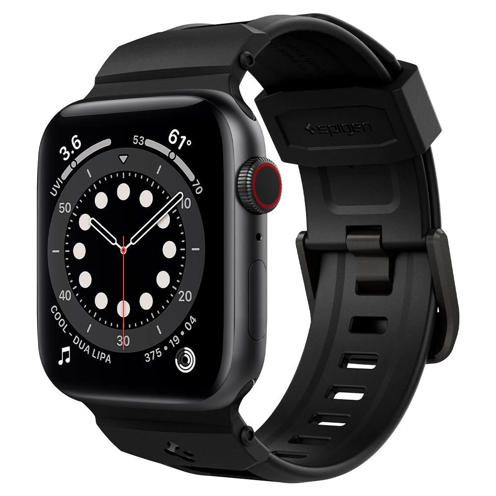 Pasek Spigen Rugged Band Apple Watch Series 4/5/6/7/SE/8/Ultra 44/45/49mm Matte Black