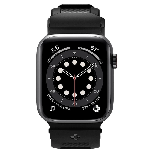 Kup Pasek Spigen Rugged Band Apple Watch Series 4/5/6/7/SE/8/Ultra 44/45/49mm Matt Fekete - SPN1694BLK - {ean13} - Sklep Home Screen