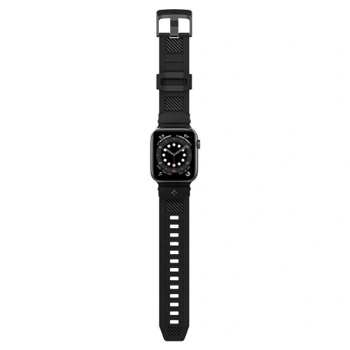 Kup Pasek Spigen Rugged Band Apple Watch Series 4/5/6/7/SE/8/Ultra 44/45/49mm Matt Fekete - SPN1694BLK - {ean13} - Sklep Home Screen