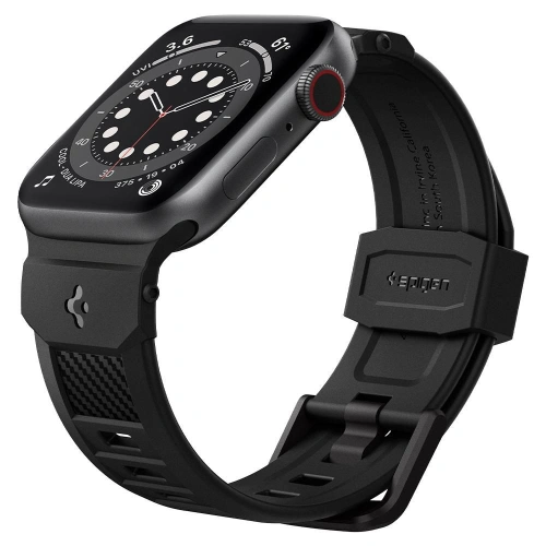 Kup Pasek Spigen Rugged Band Apple Watch Series 4/5/6/7/SE/8/Ultra 44/45/49mm Matt Fekete - SPN1694BLK - {ean13} - Sklep Home Screen