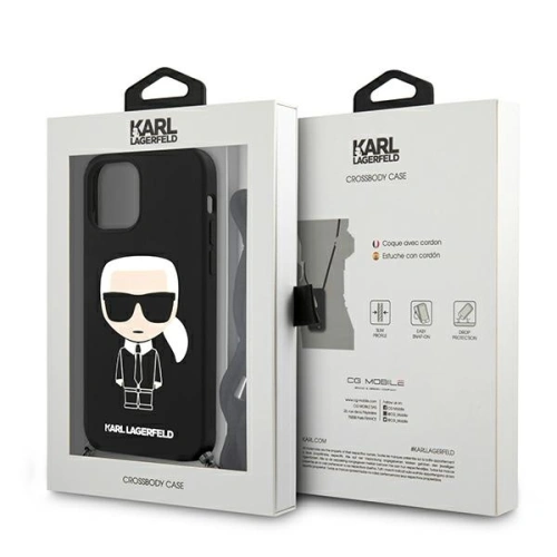 Kup Etui Karl Lagerfeld KLHCP12LWOSLFKBK Apple iPhone 12 Pro Max hardcase černý/black Silicone Cord Iconik - KLD595BLK - {ean13} - Sklep Home Screen