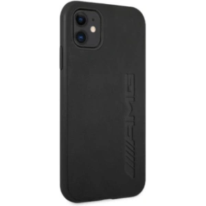 Kup Etui Mercedes AMG AMHCN61DOLBK Apple iPhone 11 fekete hardcase bőrből készült, forró bélyegzett - MRS026BLK - {ean13} - Sklep Home Screen