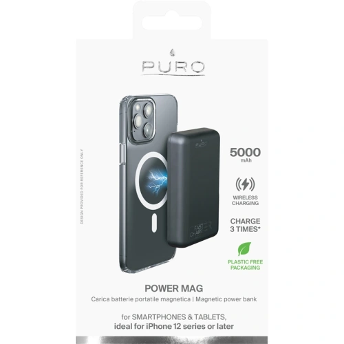 Kup Powerbank PURO PowerMag s indukčním nabíjením 5000mAh MagSafe - PUR450 - {ean13} - Sklep Home Screen