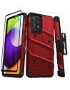 Panzerschutzhülle ZIZO BOLT Series Samsung Galaxy A52 5G/A52S mit 9H Glas für den Bildschirm + Halterung mit Ständer (rot)