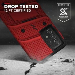 Kup Páncélozott tok ZIZO BOLT sorozat Samsung Galaxy A52 5G/A52S 9H üveggel a kijelzőre + állvánnyal ellátott tartó (piros) - ZIZ074RED - {ean13} - Sklep Home Screen