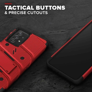 Kup Páncélozott tok ZIZO BOLT sorozat Samsung Galaxy A52 5G/A52S 9H üveggel a kijelzőre + állvánnyal ellátott tartó (piros) - ZIZ074RED - {ean13} - Sklep Home Screen