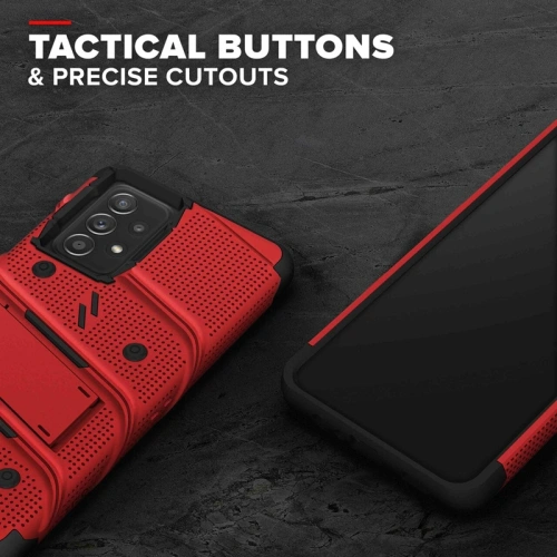 Kup Etui blindat ZIZO BOLT Series Samsung Galaxy A52 5G/A52S cu sticlă 9H pentru ecran + suport cu bază (roșu) - ZIZ074RED - {ean13} - Sklep Home Screen
