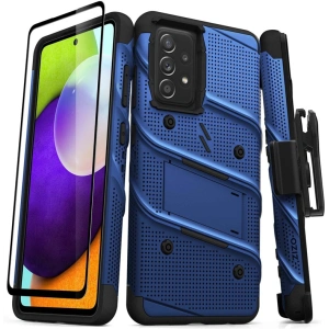 Kup Pancerne etui ZIZO BOLT Series Samsung Galaxy A52 5G/A52S se sklem 9H na displej + držák s podstavcem (modrý) - ZIZ075BLU - {ean13} - Sklep Home Screen