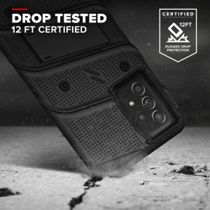 Kup Panzerglas Case ZIZO BOLT Series Samsung Galaxy A52 5G/A52S mit 9H Glas auf dem Bildschirm + Halterung mit Ständer (schwarz) - ZIZ076BLK - {ean13} - Sklep Home Screen