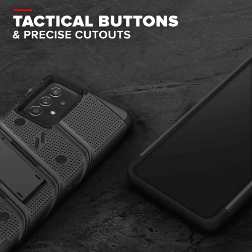 Kup Panzerglas Case ZIZO BOLT Series Samsung Galaxy A52 5G/A52S mit 9H Glas auf dem Bildschirm + Halterung mit Ständer (schwarz) - ZIZ076BLK - {ean13} - Sklep Home Screen