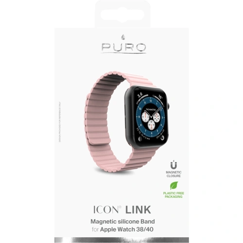 Kup Magnetikus PURO ICON LINK Apple Watch 4/5/6/7/SE/8/9/10 40/41/42mm (S/M) (rózsaszín) - PUR452RS - {ean13} - Sklep Home Screen