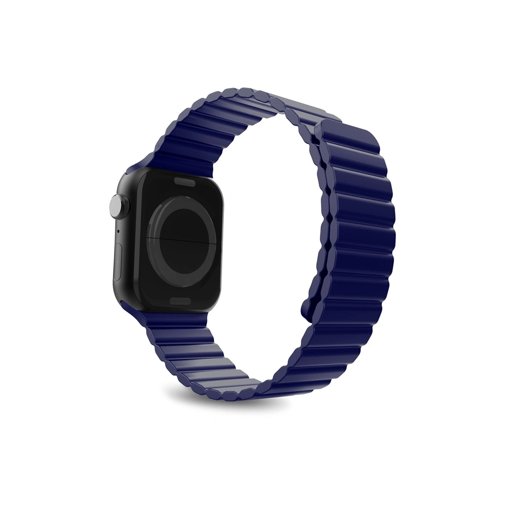 Magnetyczny pasek PURO ICON LINK Apple Watch 4/5/6/7/SE/8/9/Ultra 44/45/49mm (M/L) (granatowy)