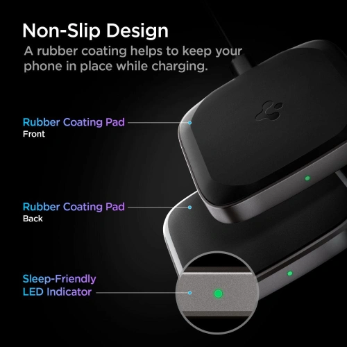 Kup Ładowarka indukcyjna Spigen PF2004 PowerArc Wireless Charger 15W Black - SPN1703BLK - {ean13} - Sklep Home Screen