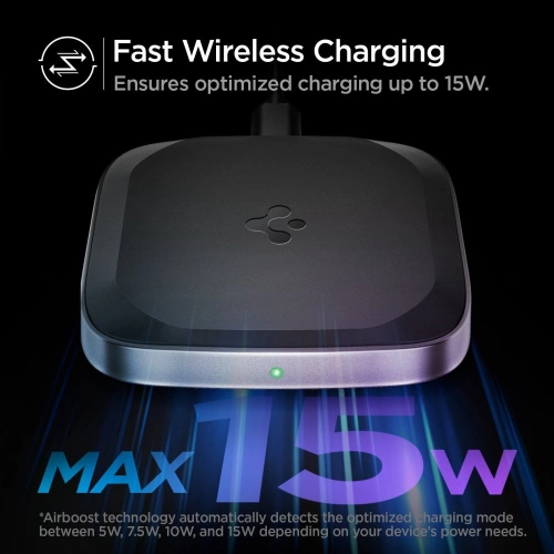 Kup Ładowarka indukcyjna Spigen PF2004 PowerArc Wireless Charger 15W Black - SPN1703BLK - {ean13} - Sklep Home Screen
