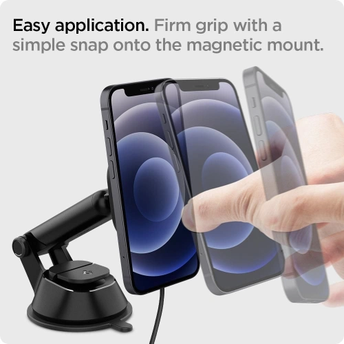 Kup Halter mit induktivem Ladegerät Spigen ITS35W Onetap Magnetic MagSafe Dashboard Charger 7.5W Schwarz - SPN1704BLK - {ean13} - Sklep Home Screen